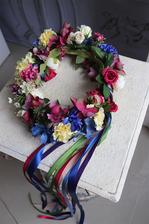 Folk, wianek na głowę rozmiar uniwersalny