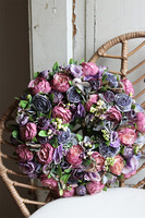 Grenata Arkadia, dekoracyjny fioletowo-różowy wianek