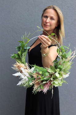 Boho Dega Subtelle, wianek na obręczy, śr.40cm