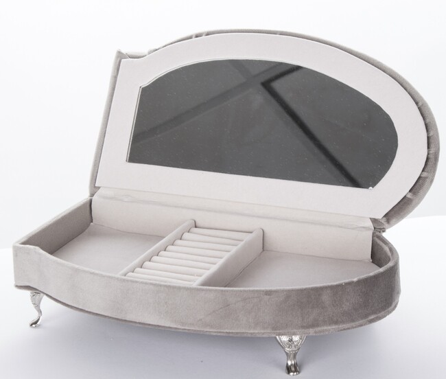 szkatułka / puzderko Florencja Wave Grey, wym.17x26.5x12.5cm