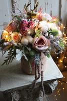 Beigenata 2 LED, flowerbox świąteczny z bawełną