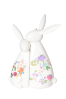 Floral Easter, figurka para zajączków wielkanocnych, wys.22cm