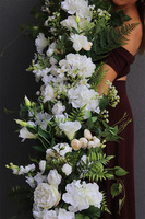 Malediwy White 3, stylowa girlanda ze sztucznych kwiatów