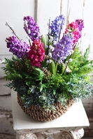 bogaty kosz z hiacyntami, Teressa Big 2, wys.48cm