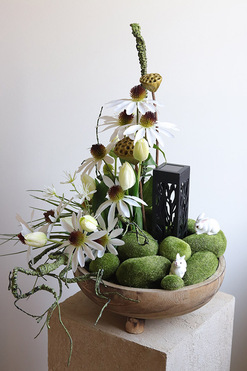 OD RĘKI Solaris Design, dekoracja nagrobna z lampionem, wys.70cm