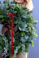 Świąteczny Las, nowoczesny wianek z szyszkami