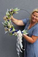 Subtelle Boho Rio 2, delikatny wianek na obręczy z suszem