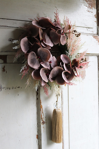 Orchidelia Boho, wianek na drzwi z chwostem, śr.32cm 