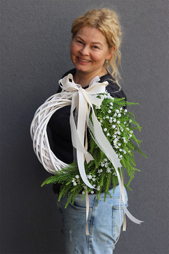 asymetryczny wianek, Kaszka, śr.40cm