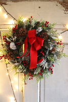 Redite 4, mroźny wianek zimowy z kokardą