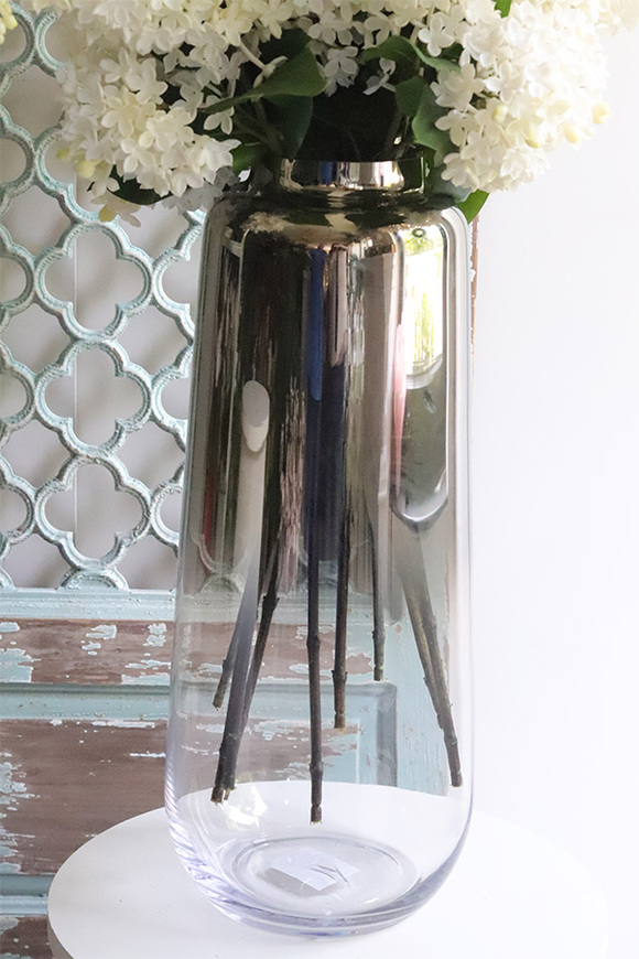 Bzy Luxury Silver, bukiet kwiatów w wazonie