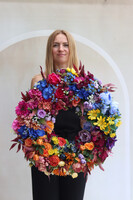 Bella Estate, tęczowy wianek kwiatowy