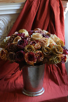 Jesienne Róże, bukiet sztucznych róż