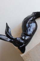 Wielkanocna Siesta, zajączek wielkanocny figurka, czarny