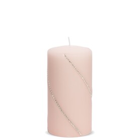  Elegance, świąteczna świeca w kształcie walca, różowa, wys.13cm