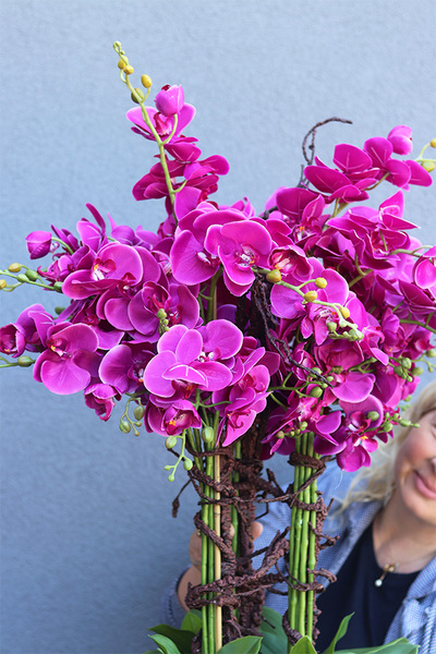  bardzo duży storczyk fiberglass, Grande Belezza Fuksja 2