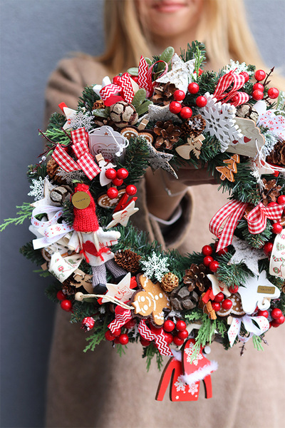 Christmas Dekor, świąteczny wianek na drzwi
