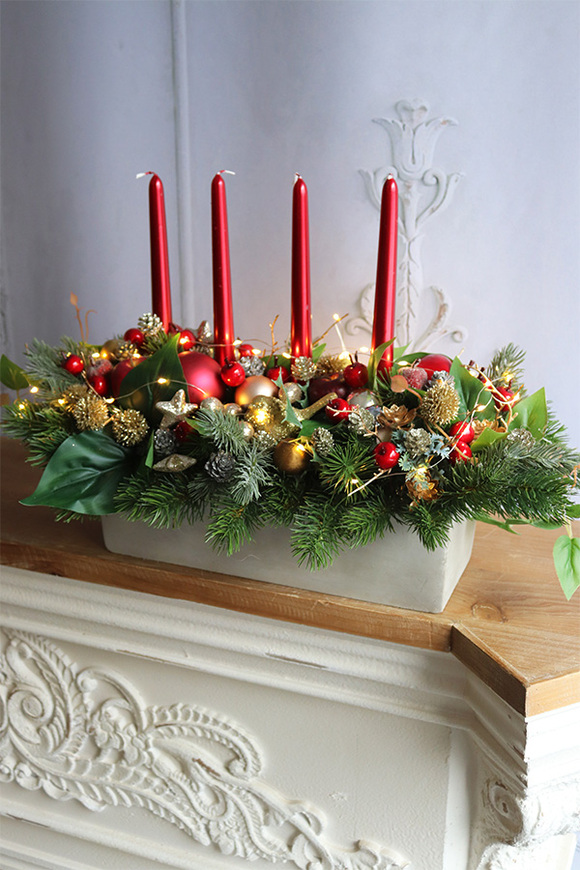 Joanna New, świąteczny stroik adwentowy