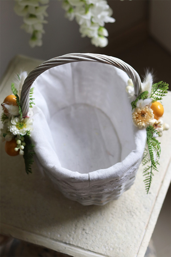 dekorowany koszyczek wielkanocny, Wella, wys.27cm