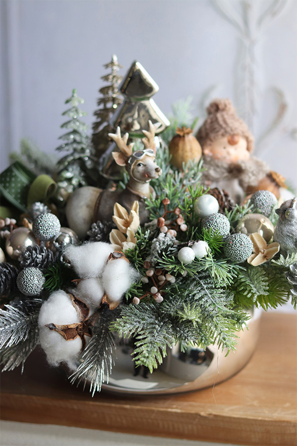 Ren Winter, świąteczny stroik na wigilijny stół, wym.27x35cm