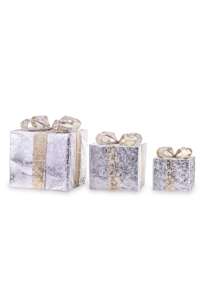 Rattan Gift Shiny B, świąteczne prezenty dekoracja LED