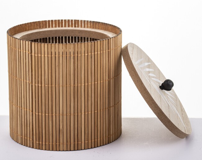 Bamboo, bambusowy pojemnik, wym.12x12x12 cm