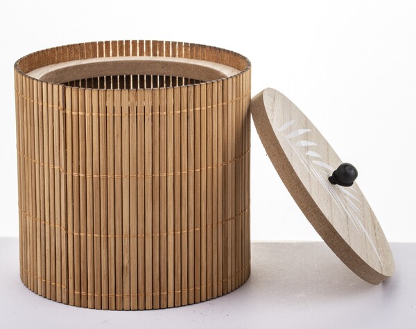 Bamboo, bambusowy pojemnik, wym.12x12x12 cm