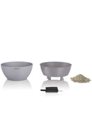 Cubeto Stone, doniczka z nawadnianiem, biały kwarc