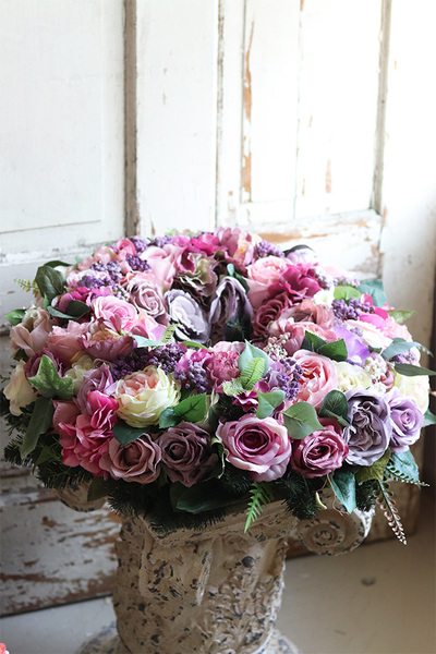 Gelina, bardzo bogaty wianek na drzwi, śr.54cm