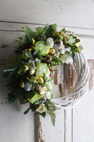 biały wianek wielkanocny, Greenes, śr.34cm 