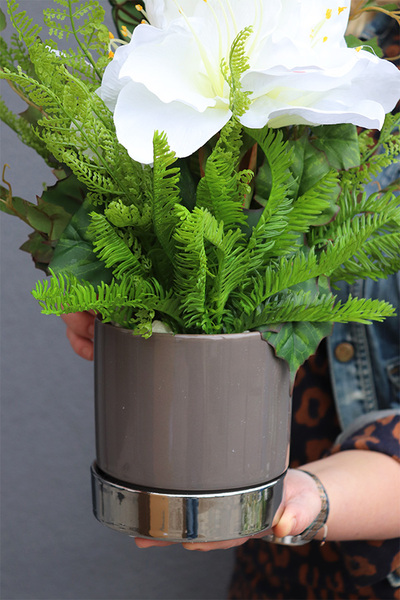 Amarylia Small, dekoracja kwiatowa z amarylisem, wys.50cm 