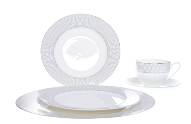  komplet obiadowy dla 6 osób, 30elementów, Silver Delia II 