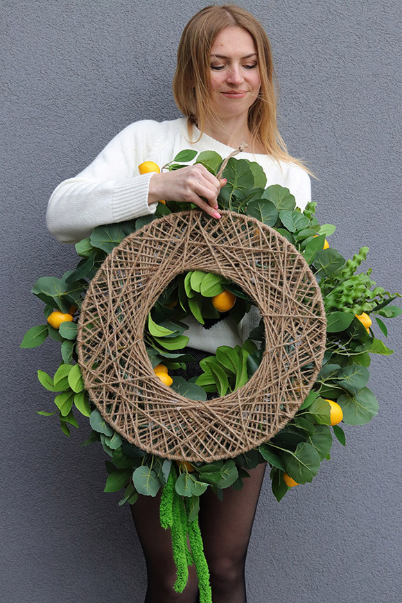  Lemonade, wianek na drzwi z cytrynami