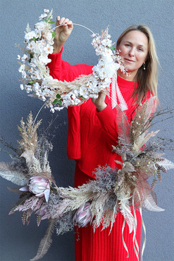 Subtelle Lilano, wianek na obręczy z proteą, rozp.79cm