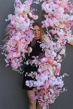 Primavera Deluxe, kwiatowa girlanda dekoracyjna, dł.115cm  