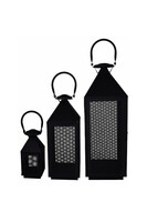 Mesh B, lampion metalowy czarny