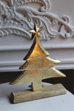 Xmas Gold, figurka świąteczna choinka A, wys.25cm 