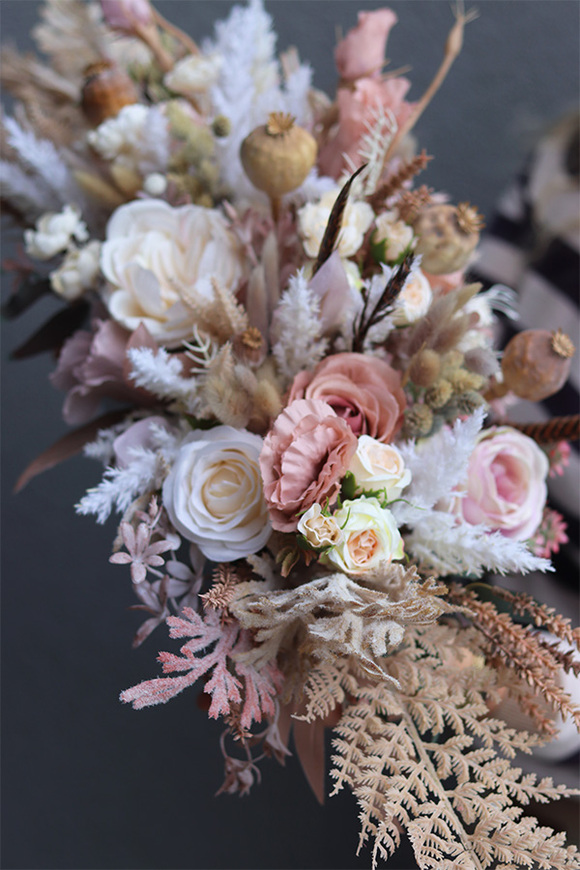 Autumn Beige Steel, jesienna kompozycja w naczyniu