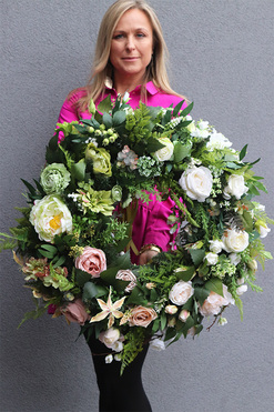 Nerra, duży wieniec nagrobny, śr.66cm 