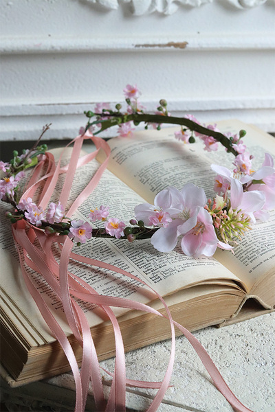 Dore Pink, komunijny wianek na głowę