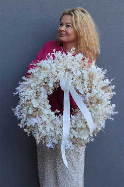 Chmurka Boho 2, wianek na drzwi, śr.56cm