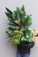 Sopot Cocktail Bar ścianka jednostronna ze sztucznych roślin