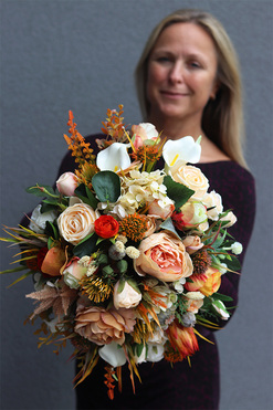 kompozycja kwiatowa Hedra Green Velvet, wys.24cm