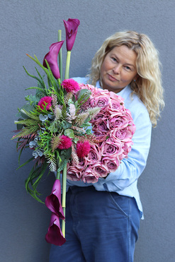 Pinka, oryginalny wieniec nagrobny, dł.82cm