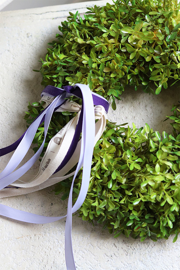 zielony wianek z bukszpanu, Edwina