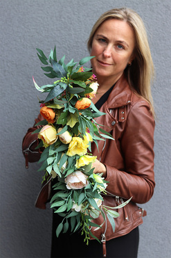 Tęcza Beauty, kolorowa girlanda kwiatowa, dł.50cm   