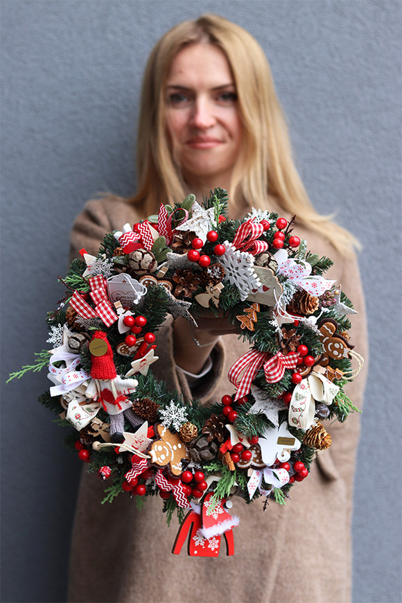 Christmas Dekor, świąteczny wianek na drzwi