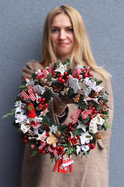 Christmas Dekor, świąteczny wianek na drzwi