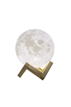 Księżyc, lampka stołowa LED, śr.8cm