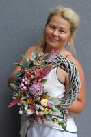 Barbara, asymetryczny jesienny wianek